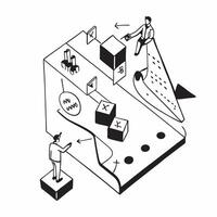 flat icon Navigating Career Transitions concept as A seminar focused on navigating career transitions providing insights and strategies to professionalsSimple flat illustration in Clear vector