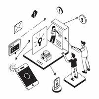 flat icon Mobile App for Smart Home Control concept as Homeowners control various smart home devices like lighting security and thermostats through a mobile appSimple flat illustr Clear vector