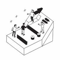 flat icon Leadership Development Program concept as Emerging leaders participate in a development program to enhance leadership skills and drive organizational growthSimple flat i Clear vector