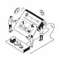 flat icon Financial Planning Seminar concept as Individuals attend a financial planning seminar to learn how to manage finances and set long term financial goalsSimple flat illust Clear vector