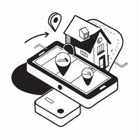 flat icon Enhanced Home Safety with Smart Alarms concept as Enhancing home safety with integrated smart alarms that provide immediate alerts and connectivitySimple flat illustrati Clear vector