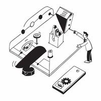 flat icon Enhancing Technical Skills concept as Professionals take courses to enhance their technical skills staying current with technological advancementsSimple flat illustratio Clear vector