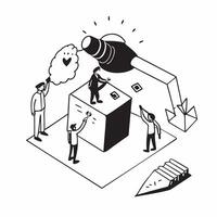 flat icon Career Resilience Building concept as A workshop dedicated to building career resilience helping professionals adapt and thrive in changing job marketsSimple flat illust Clear vector