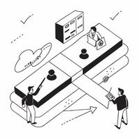 flat icon Advanced Degree and Career Progression concept as Professionals pursue advanced degrees to enhance their expertise and facilitate career progressionSimple flat illustrat Clear vector