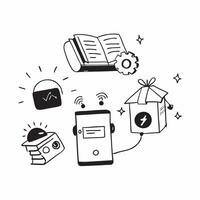 flat icon Automated Home Cleaning System concept as A modern home equipped with automated cleaning systems like robotic vacuums and smart mopsSimple flat illustration in isometric Clear vector