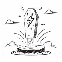 flat design backdrop Lightning Strikes Desert Mesa concept as Lightning strikes a desert mesa an electrifying moment captured against stark and dramatic landscapes flat illustrati Clear vector