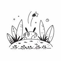 flat design backdrop Exotic Wildlife in Rainforest concept as Exotic wildlife thrives in the dense undergrowth of the tropical rainforest a testament to natures resilience flat il Clear vector