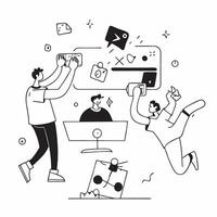 Fitness Gaming Challenges concept as Fitness enthusiasts engage in gaming challenges that incorporate physical activity blending fitness with fun in Photo Stock Concept Clear vector