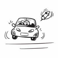 First Time Driver Excitement concept as A first time driver experiences the thrill and independence of driving alone depicted in a moment of pure joy in Photo Stock Concept Clear vector