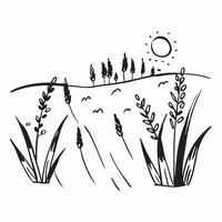 Fields of wildflowers in full bloom under a sunny sky concept as Fields of wildflowers in full bloom under a sunny sky with ample copyspace for text capturing the vibrant and color Clear vector
