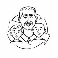 Father Day Portrait Tiles concept as Portrait tiles featuring artistic interpretations of fathers ideal for adding a personal and emotional touch in Photo Stock Concept Clear vector