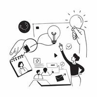 Experience Driven Innovation concept as Innovation teams focused on experience driven design to revolutionize customer interactions and satisfaction in Photo Stock Concept Clear Set 2 vector