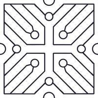Evoke seamless pattern layered futuristic interfaces bright white balance circuit motifs new era synergy concept as Showcase hi tech dashboards forming symmetrical overlays luminou Clear vector