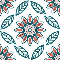 Ethnic patterns seamless design with natural elements like leaves and flowers for a boho chic free spirited look concept as Boho chic ethnic patterns with natural elements like lea Clear vector
