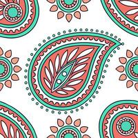 Ethnic patterns seamless design with hand drawn motifs and vibrant contrasting colors for a playful artistic cultural theme concept as Hand drawn ethnic patterns with vibrant color Clear vector