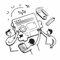 Enhancing Technical Skills concept as Professionals take courses to enhance their technical skills staying current with technological advancements in Photo Stock Concept Clear vector