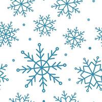 Elegant winter snow seamless pattern with delicate snowflakes and soft blue tones for a refined seasonal design concept as Refined winter snow pattern with delicate snowflakes and Clear vector