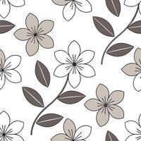 Elegant summer flowers seamless pattern with soft petals and muted tones for sophisticated floral designs concept as Elegant summer flower pattern with soft petals and muted tones Clear vector