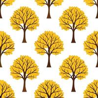 Elegant autumn trees seamless tile pattern with birch and cherry trees for sophisticated fall decor concept as Elegant birch and cherry trees arranged seamlessly for sophisticated Clear Set 2 vector