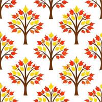 Elegant autumn trees seamless tile pattern with birch and cherry trees for sophisticated fall decor concept as Elegant birch and cherry trees arranged seamlessly for sophisticated Clear Set 3 vector