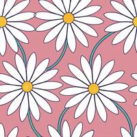 Dynamic summer flowers seamless pattern with flowing petals and bright energetic colors for lively summer visuals concept as Lively summer flower pattern with flowing petals and br Clear vector