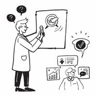 Doctor with autism leading a patient safety workshop concept as A doctor with autism confidently leading a patient safety workshop highlighting expertise inclusion and the importan Clear vector