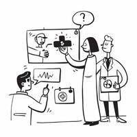 Doctor with autism presenting research findings to colleagues concept as A doctor with autism confidently presenting research findings to colleagues showcasing expertise inclusion Clear vector