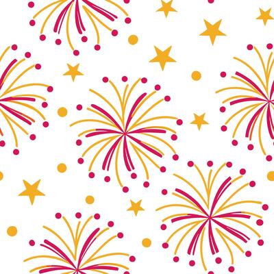 Diwali fireworks seamless tile pattern with vibrant colors and sparkling effects for festive decor concept as Vibrant fireworks and sparkling effects arranged seamlessly to create Clear