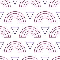 Devise repeating tile overlaying gradient neon arcs triangular shapes strategic white balance accentuating futuristic style concept as Reveal subtle interactions of angled geometry Clear vector