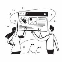 Digital Health Data Analytics concept as Health professionals analyze digital health data to enhance patient care and treatment outcomes in Photo Stock Concept Clear vector