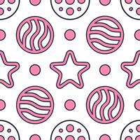 Devise neon themed tile patterns using bold outlines abstract shapes and isolated white space perfect for nightlife inspired branding and promotions concept as Emphasize neon outli Clear vector