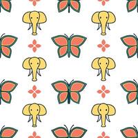 Develop seamless tile patterns with repeating animal motifs from ethnic fauna bright colors and a minimalist design approach for a modern look concept as Repeating animal motifs fr Clear vector