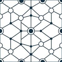 Develop sleek cyber lines across a futuristic seamless tile integrating white balanced data hubs and light nodes concept as Construct modern cyber themes with structured connection Clear vector