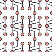 Develop seamless tile patterns with a cyberpunk theme featuring intricate cyber elements like wires cables and glowing accents with white balance concept as Intricate wires and cab Clear vector