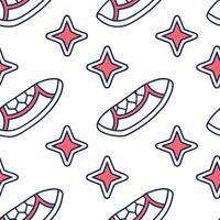 Develop seamless pattern layering stylized futuristic symbols bright outlines open white compartments for high impact identity concept as Convey coded illusions through dynamic sha Clear vector