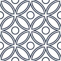 Develop overlapping tile patterns interweaving bold tech icons and dotted lines over white suitable for progressive product design or trade show displays concept as Overlap thick i Clear vector