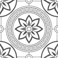Develop ornate aztec pattern adopt white balance for crisp detail unify tribal art in cohesive tile design concept as Enhance symmetrical composition refine illustration pro Clear vector