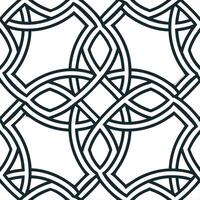 Develop a seamless tile pattern based on Celtic symbols and icons incorporating intricate knots and geometric elements for a modern cohesive design concept as Integrate traditiona Clear vector