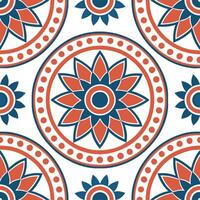 Design seamless tile patterns with a focus on traditional vibrant colors combined with ethnic symbols and a white negative space layout concept as Traditional vibrant colors and et Clear vector