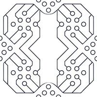 Design seamless tile patterns using intricate circuit board layouts with isolated white balance for modern digital branding and futuristic tech visuals concept as Combine detailed Clear vector