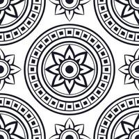 Design seamless tile patterns incorporating traditional ethnic artifacts blending ancient symbols and geometric precision ideal for digital content creation concept as Combine hist Clear Set 3 vector