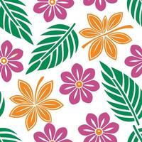 Design seamless tile pattern using the iconic symbols of Hawaiian culture focusing on tropical motifs and vibrant color schemes concept as Use the vibrant symbols of Hawaiian cult Clear vector