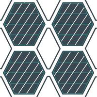 Design seamless tile patterns emphasizing futuristic solar panel arrays glowing lines and clean white isolation for cutting edge aesthetics concept as Solar panel arrays form repea Clear vector