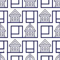 Design seamless tile pattern integrating diverse local icons with isolated white balance and clear repeat elements in modern style concept as Intricate tile layout with urban symbo Clear vector