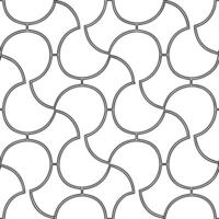 Design seamless futuristic wave tiles blending smooth arcs crisp outlines and white space for advanced minimal aesthetics concept as Fluid arcs and clean outlines merge enhanced by Clear vector