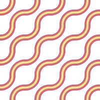 Design neon inspired seamless patterns blending retro wave arcs and flickering outlines on stark white for youthful bold marketing statements concept as Bring back retro wave curve Clear vector