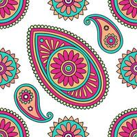 Design a seamless tile pattern using traditional Indian decorations including paisley mandalas and vibrant motifs concept as Incorporate traditional Indian decorations such as pai Clear Set 2 vector
