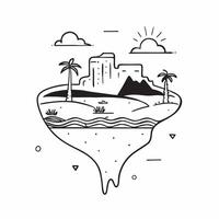 Desert Oasis Hot Springs concept as In a stark desert landscape an oasis hot spring emerges as a vibrant haven for wildlife and spa goers alike in Photo Stock Concept Clear vector