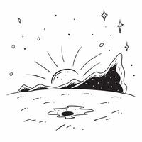 Desert Night under Starry Sky concept as A vast desert under a star filled sky offers a silent expansive view of the universe sparking awe and wonder in Photo Stock Concept Clear vector