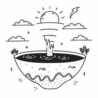 Desert Oasis Hot Springs concept as In a stark desert landscape an oasis hot spring emerges as a vibrant haven for wildlife and spa goers alike in Photo Stock Concept Clear Set 2 vector